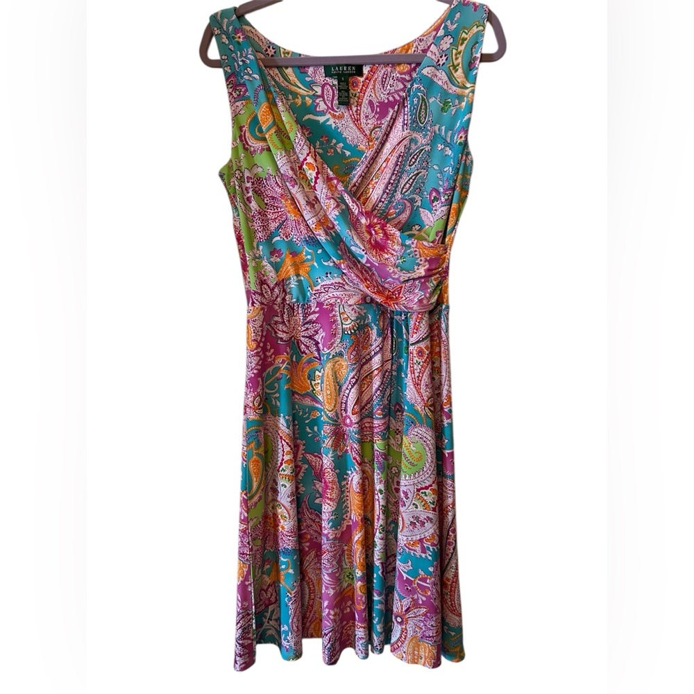 Ralph Lauren Multicolor Paisley Midi Dress
